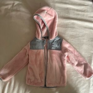 North Face coat toddler pink fleece